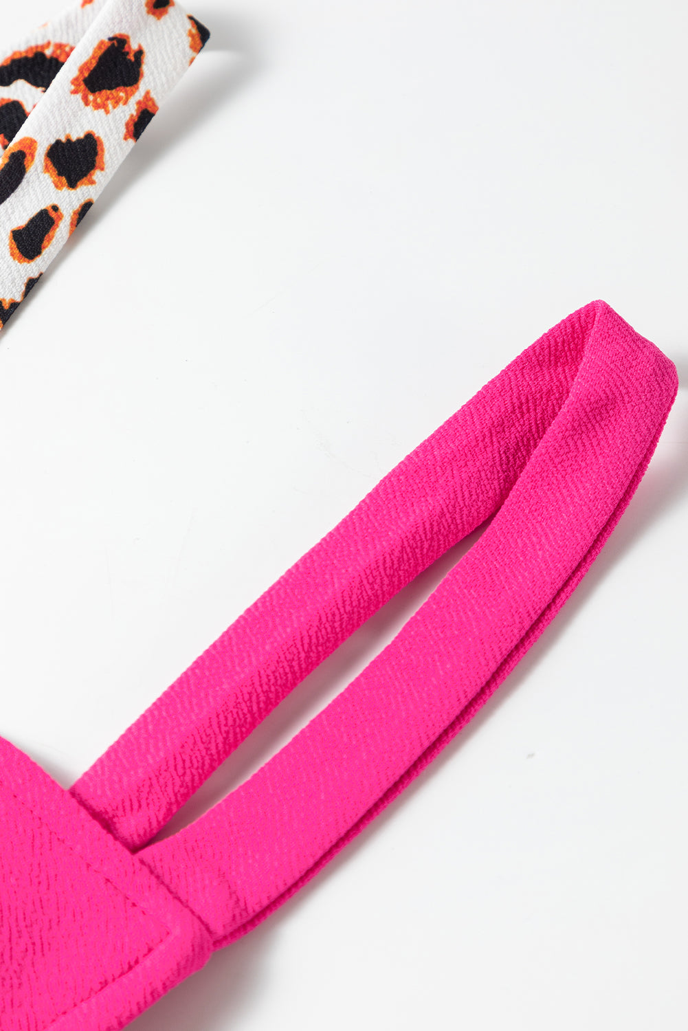 Rose Red Leopard Colorblock Patchwork Sleeveless Romper